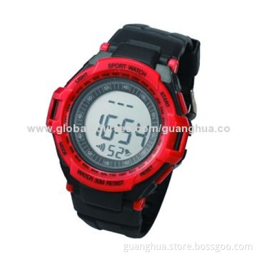Heart Rate Monitor with Warning, Alarm Function, EL Backlight, 24 Hours Display Form